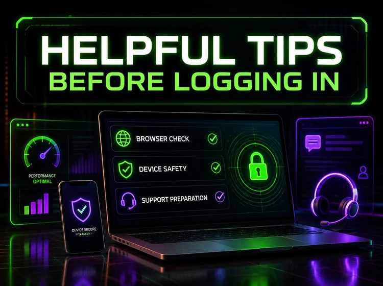 Helpful Tips Before Logging In